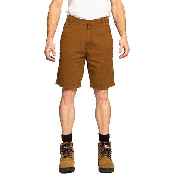 FULL BLUE Cell Phone Pocket Canvas Shorts, Performance Stretch, Regular Fit, Rust, Size 36