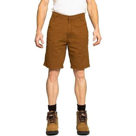 FULL BLUE Cell Phone Pocket Canvas Shorts, Performance Stretch, Regular Fit, Rust, Size 46