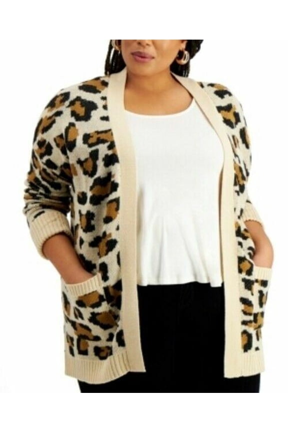 TRENDS Trendy Plus Size Printed Cardigan Size 3X