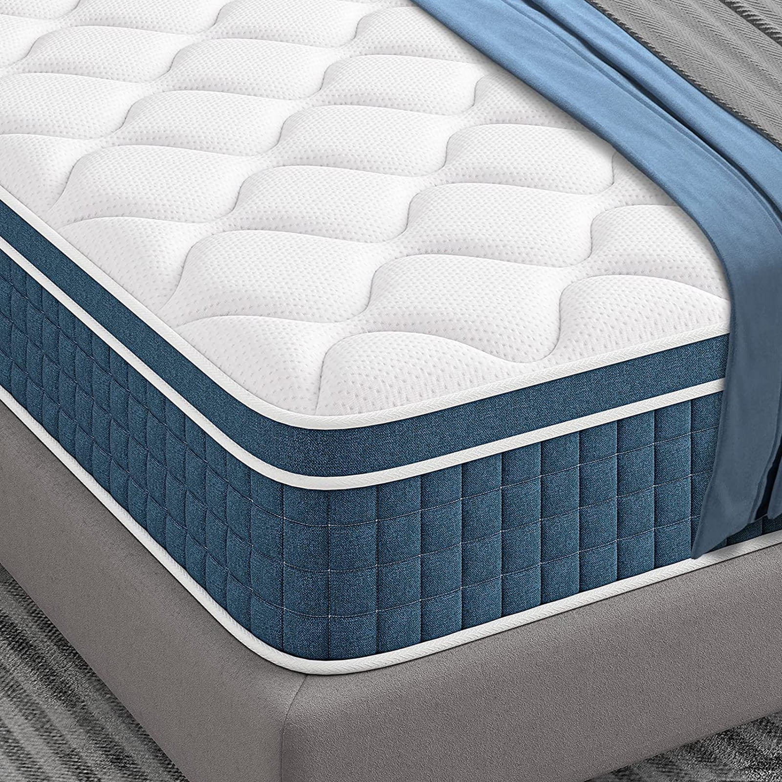 10" Full Mattress,Memory Foam & Spring Hybrid Mattress Full Size,Medium Feel,Breathable Comfort Pressure Relieving for Guest Bedroom - Individual Pocket