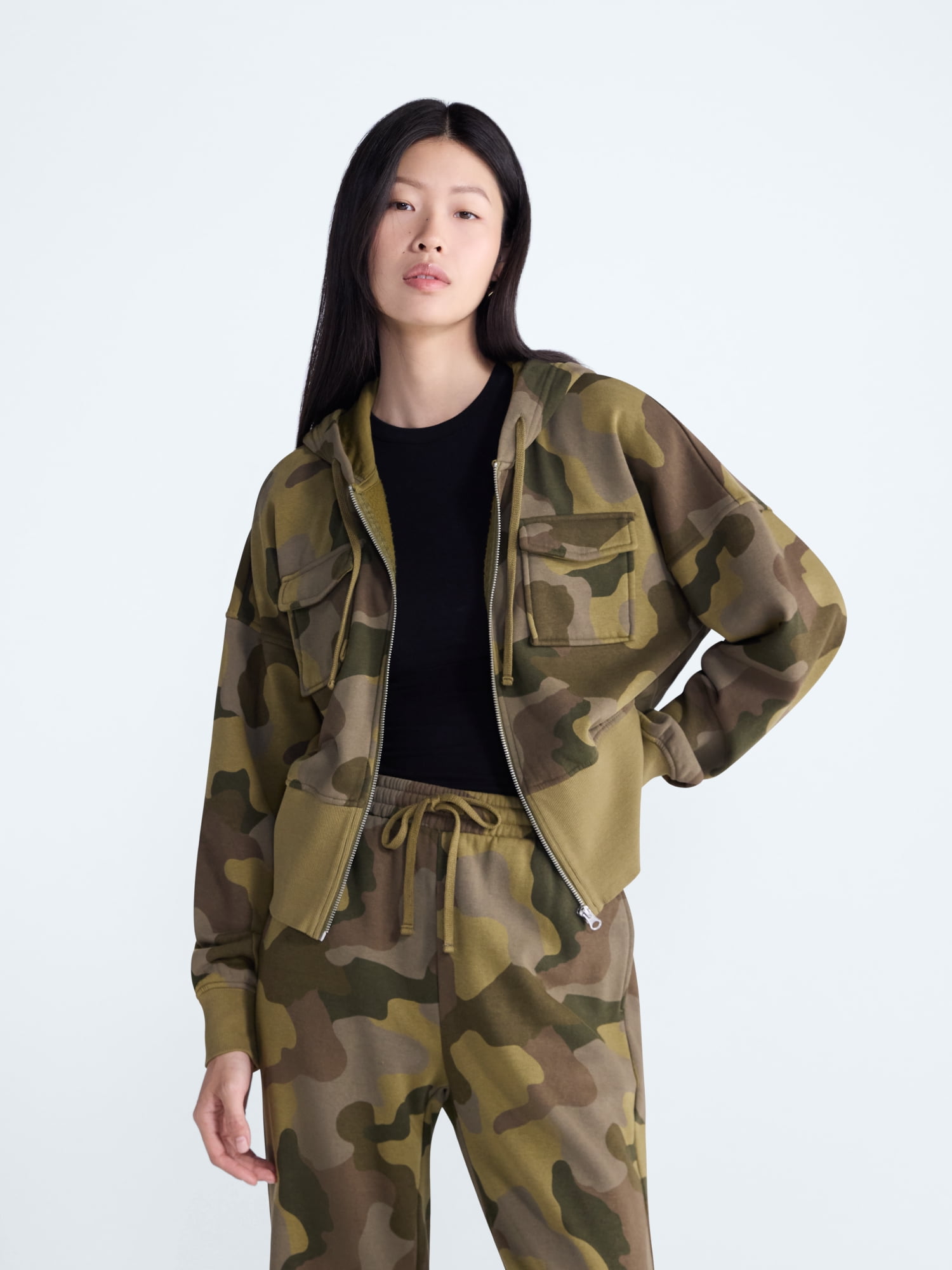 Scoop Women’s and Women’s Plus Full Zip Hoodie, Sizes XS-4X