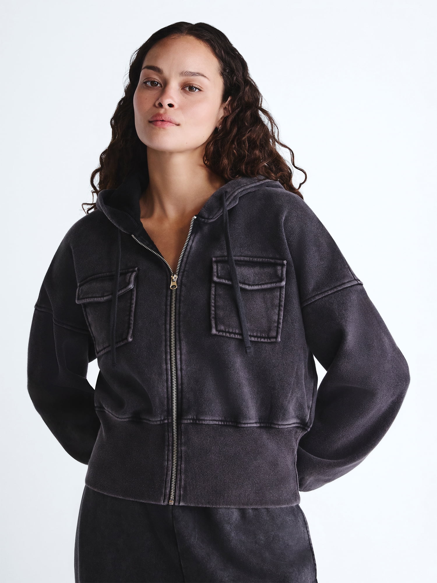 Scoop Women’s and Women’s Plus Full Zip Hoodie, Sizes XS-4X