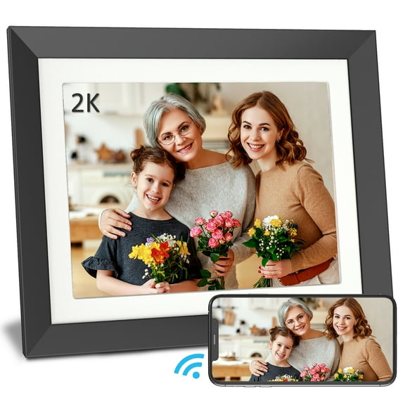 FULLJA 2K WiFi Digital Photo Frame 11 inch - Smart Digital Picture Frame with Untra FHD IPS Touch Screen, 16GB Storage, Motion Sensor, Share Photos and Videos Via App, Email, Unlimited Cloud Storage