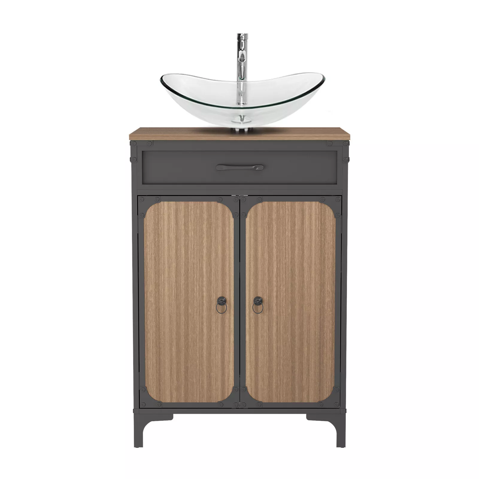 FULLWATT 24" Bathroom Vanity with Sink, Traditional Bathroom Vanity Set