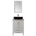 thumbnail image 1 of FULLWATT 24 in Bathroom Vanity Cabinet Storage Mirror Vessel Sink Faucet Pop up Drain New, 1 of 10