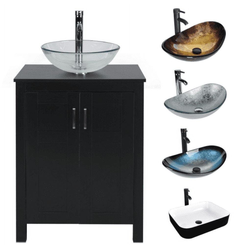 FULLWATT 24 inch Bathroom Vanity Set Combo MDF Sink Vanity