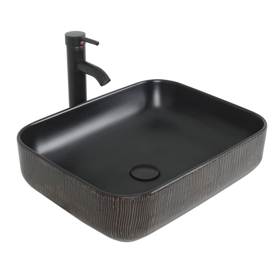 FULLWATT Tempered Glass Container Sink Vanity Bowl Chrome Faucet Pop Up Drain Clear