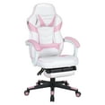 thumbnail image 1 of FULLWATT Video Gaming Chair Office Chair Ergonomic PC Computer Chair Reclining Racing Chair with High Back Swivel Executive Office Desk Chair with Extendable Footrest Adjustable Lumbar Pillow Pink, 1 of 8