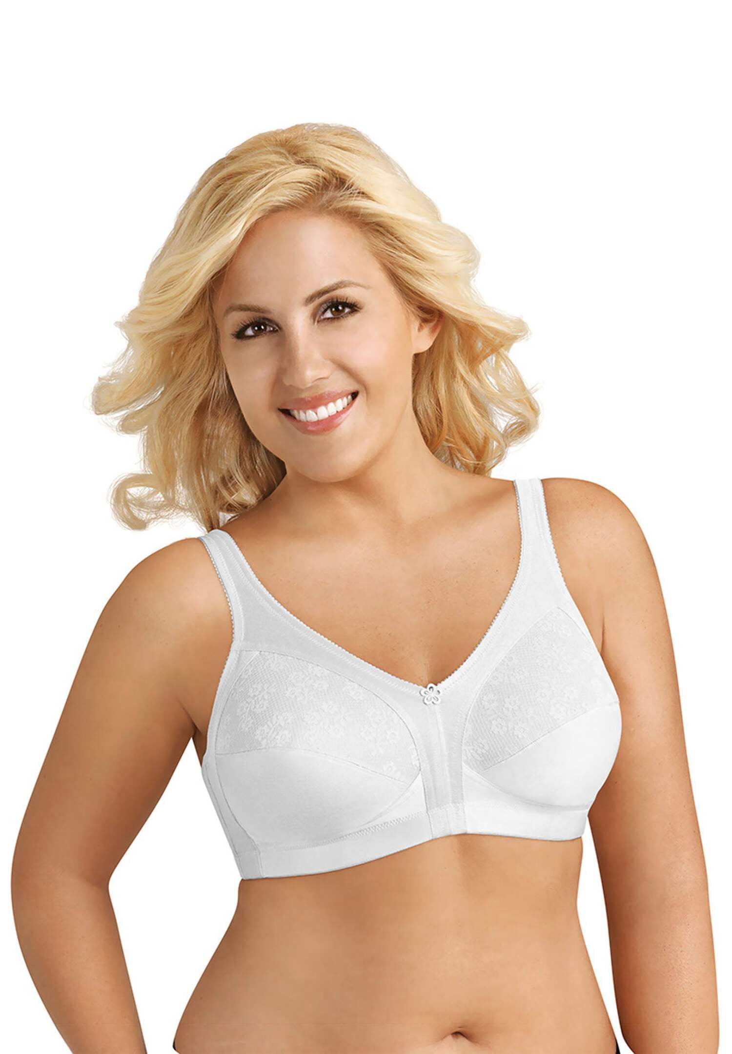 Exquisite Form 5100548 Fully® Slimming Wireless Full-Coverage Bra with Back Closure  Lace