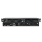 FULODE Graphic Equalizer 15-Band Stereo EQ for Home Audio, Dual Channel Professional DJ Equalizer, Noise Reduction 1U Rack Mount