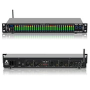 FULODE Home Audio Equalizer, Professional 31-Band Digital Eoualizer,Noise Reduction Rack Mount Audio Spectrum Analyzer,Stereo graphic equalizer Real-time frequency level display