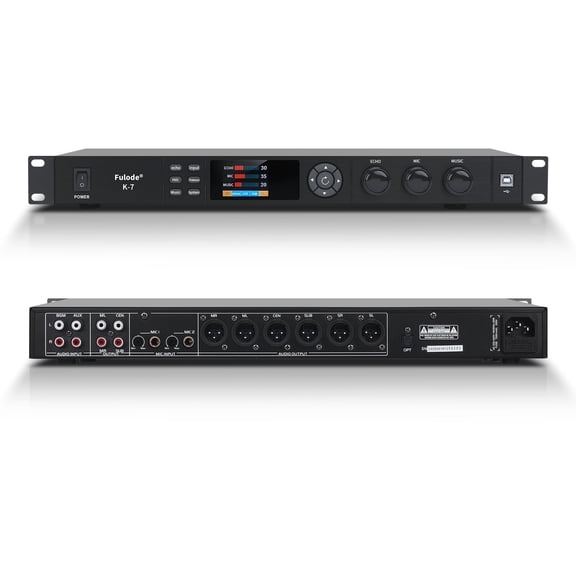 FULODE K-7 Professional KTV Pre-Effector Household 4-Channel Mixer with Bluetooth