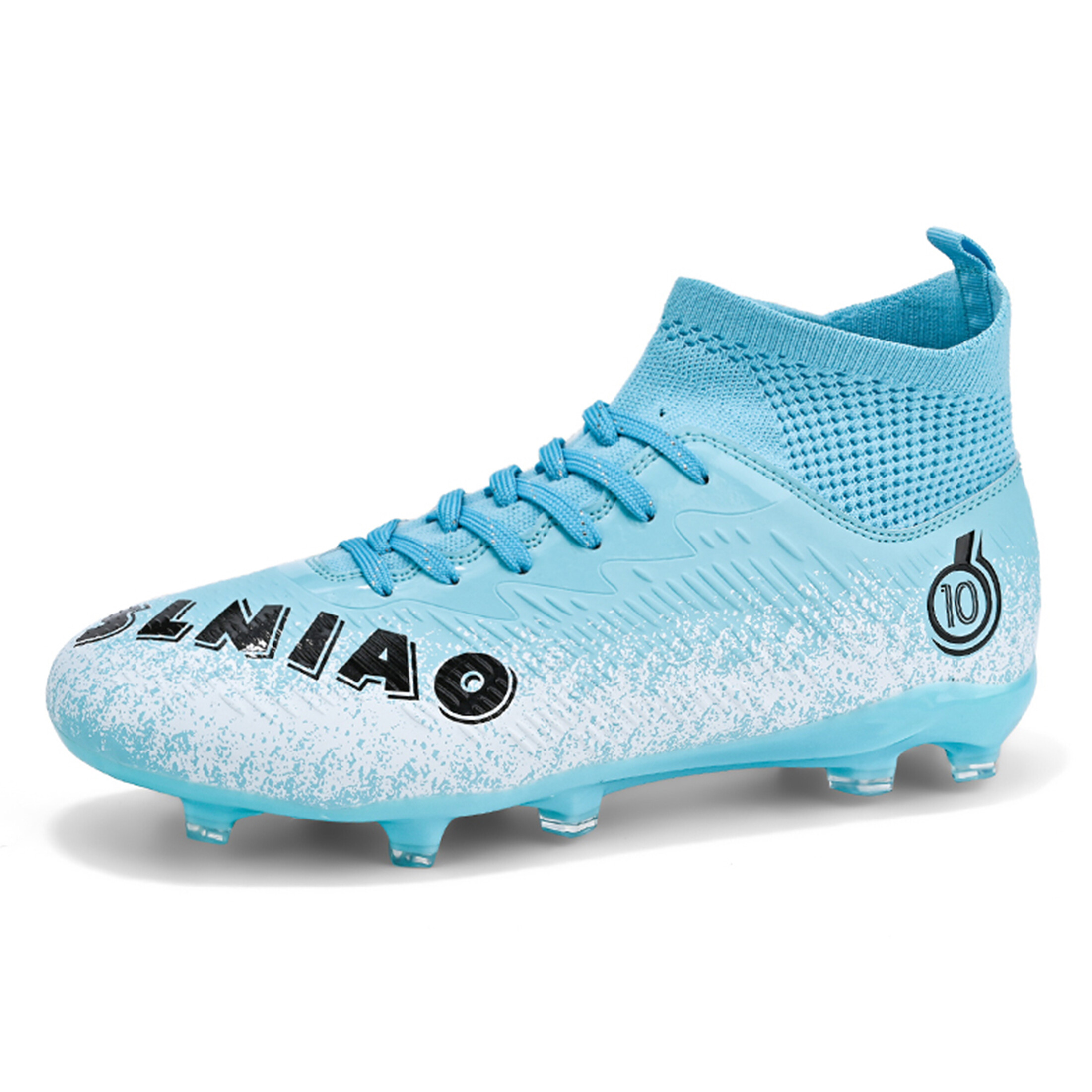 FULORIS Men Sock Football Boots Teenagers High Top Soccer Cleats Shoes