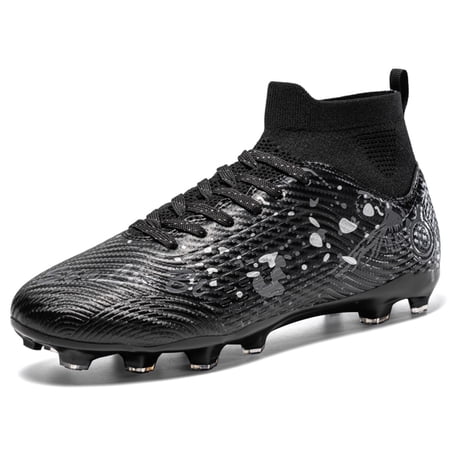 FULORIS Men Soccer Boots Teenager High Top Football Boots Soccer Trainers Cleats Shoes
