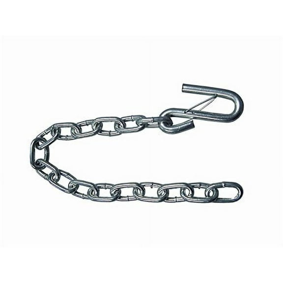FULTON SAFETY CHAIN, GRADE 30, 1/4" X 24" w/ 7/16" WIRE SAFETY LATCH