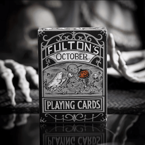 FULTONS OCTOBER TOMBSTONE GREY PLAYING CARDS by Fulton
