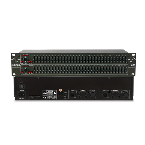 FULUODE EQ-231 Graphical equalizer 31-band stereo equalizer suitable for home audio dual-channel professional DJ equalizer