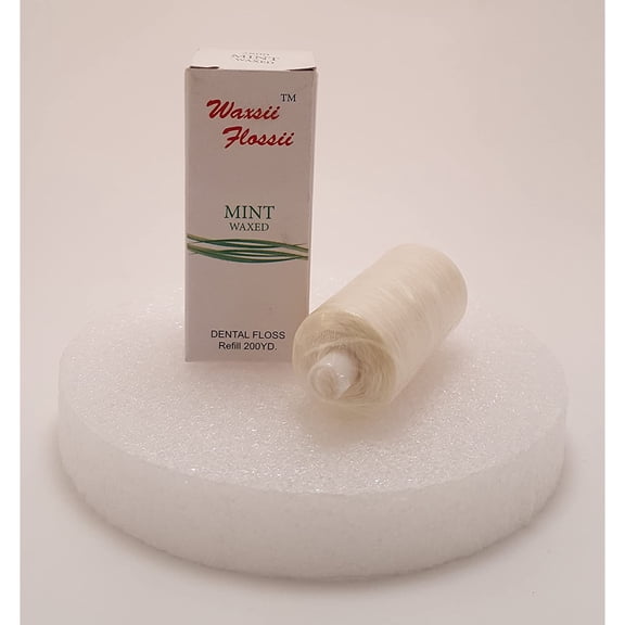 FULenQnu 2800 Professional Mint Flavored Waxed Dental Floss Refill 200 Yard Roll