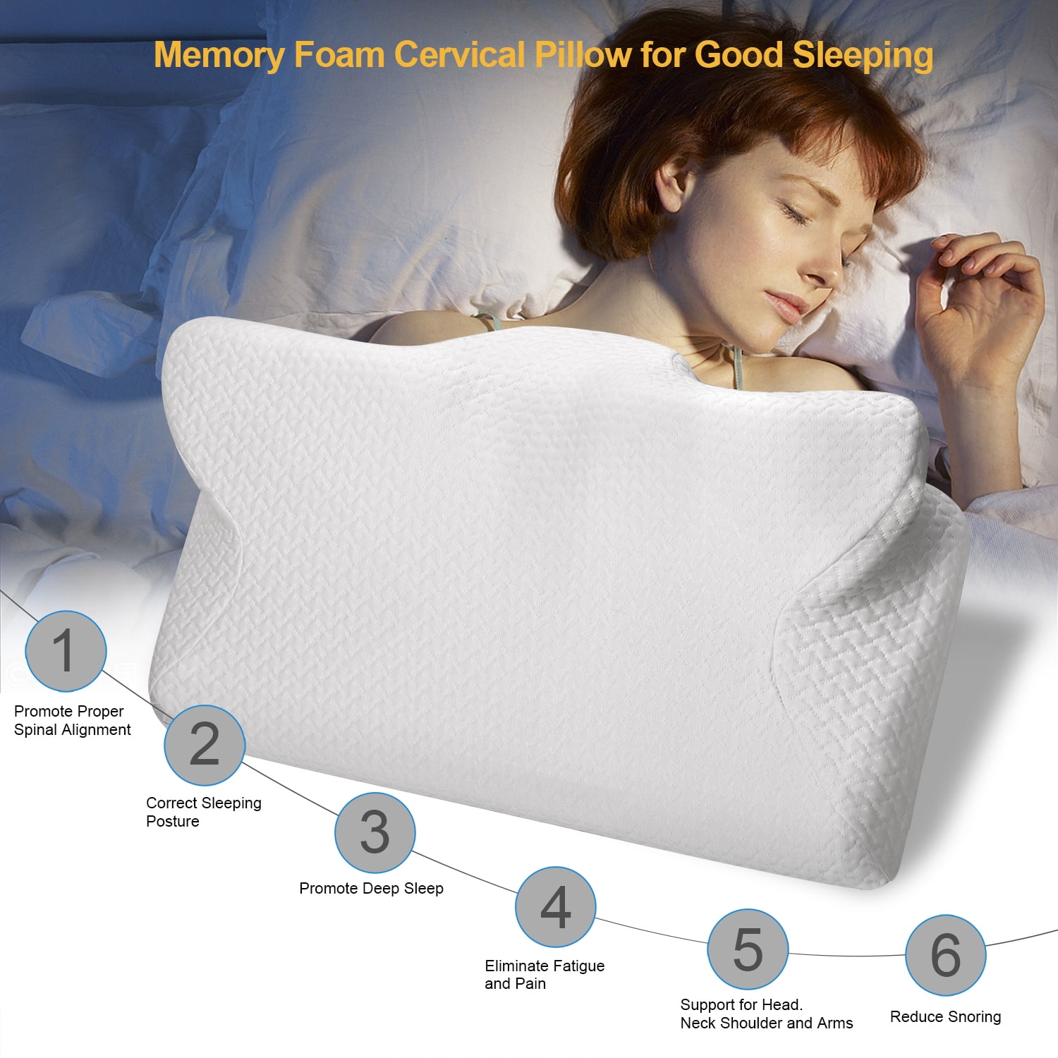 FUMAO CPAP Pillow for Side Sleeping, CPAP Nasal Pillows for All CPAP Masks Users to Reduce Air Leaks & Masks Pressure, Neck Support Pillows for Sleeping for Neck Pain Relief