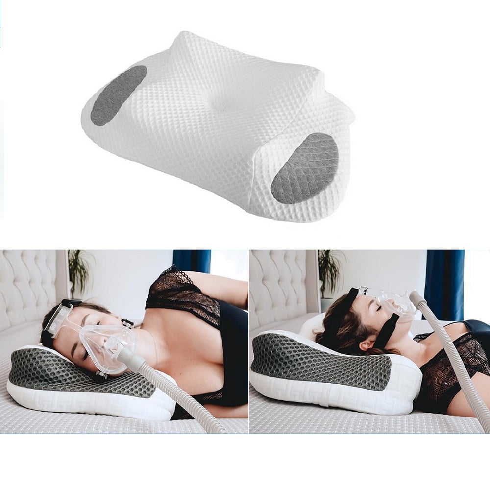 FUMAO CPAP Pillow for Side Sleeping, CPAP Nasal Pillows for All CPAP Masks Users to Reduce Air Leaks & Masks Pressure, Neck Support Pillows for Sleeping for Neck Pain Relief