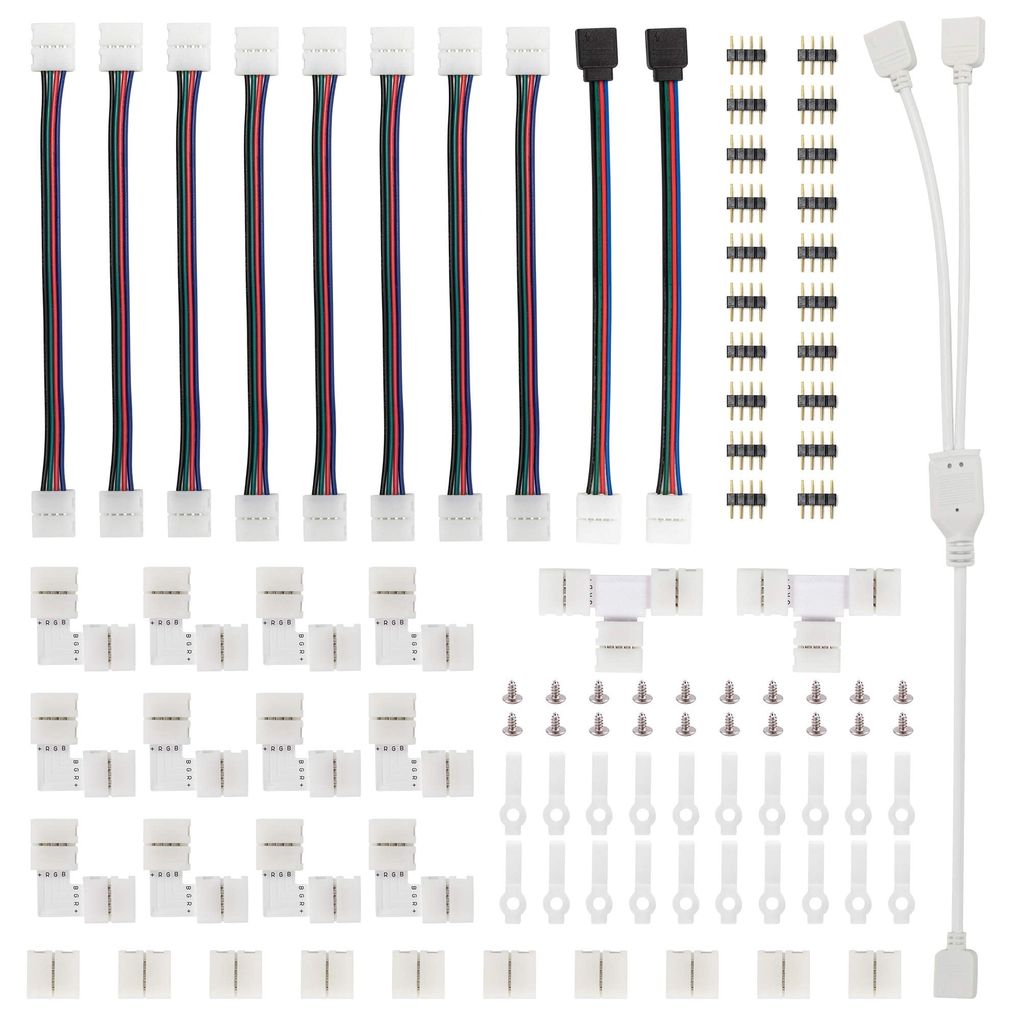 White Multi-Connector LED Strip Kit with Remote Control