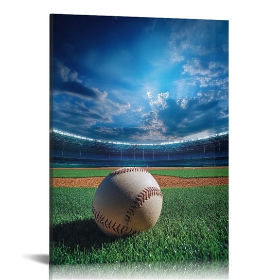 FUMJ Baseball Theme Canvas Wall Decor for Home Office, 16x20 in / 12x16 in, Living Room Bedroom Art 12x16 in
