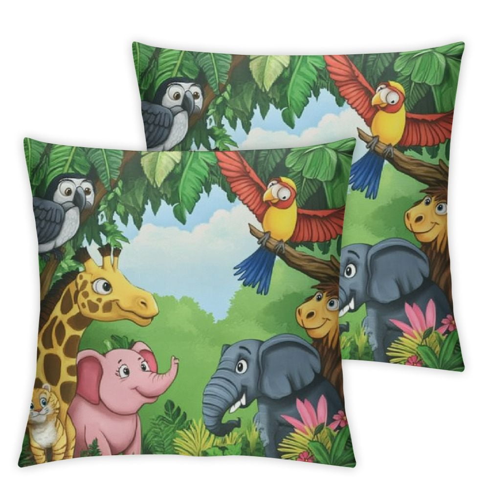 FUMJ Bird Short Plush Throw Pillow Cover Set of 2, Home Furnishing