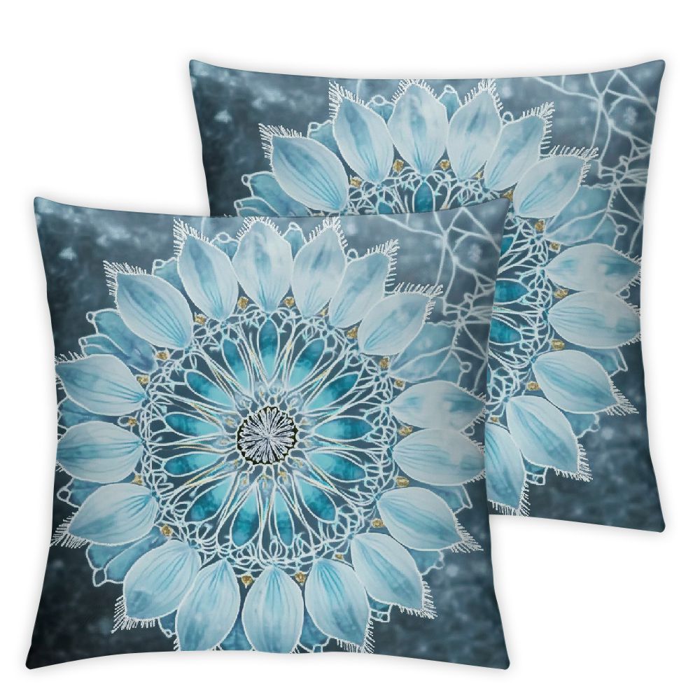 FUMJ Flowers Short Plush Pillowcase 2Piece Set Aesthetic Decorative