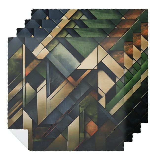 FUMJ Geometric Abstract Art Dinner Napkin for Dining Table Kitchen