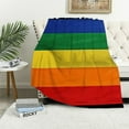 thumbnail image 1 of FUMJ Pride Throw Blanket, Gay Pride Flag Blanket, Super-Soft Extra-Large LGBT Rainbow Pride Blanket Warm and Cozy Throw for Bed, Couch or Sofa, Gay Pride Accessories, Lesbian Pride Blanket, 1 of 6