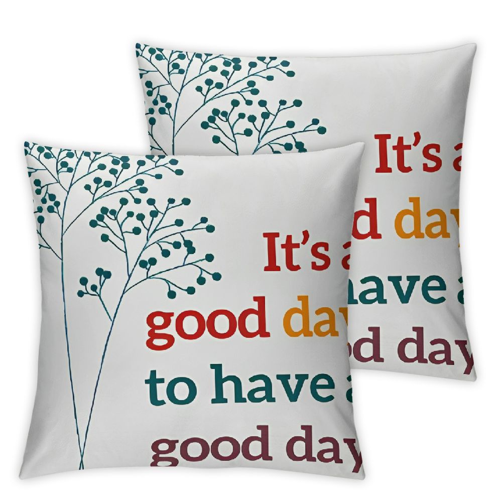 FUMJ Short Plush Throw Pillow Cover Set of 2 for Car Couch Bedroom