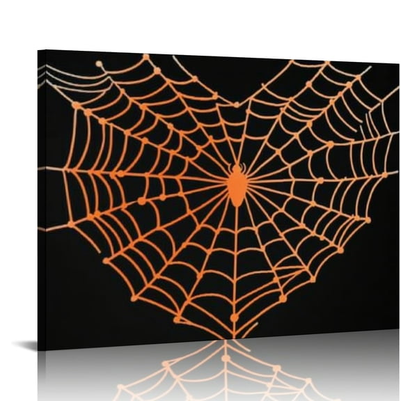 FUMJ Spider Web Wall Art Canvas for Living Room Bedroom Home Office Decor, 20x16 in / 16x12 in 20x16in