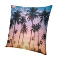 FUMJ Sunset Palm Trees Sky Short Plush Throw Pillow Cover Printed on