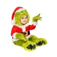 thumbnail image 1 of FUN Costumes Grinch Santa Claus Fancy-Dress Costume for Infants with Green Faux Fur, Baby 0-6 Months, 1 of 3