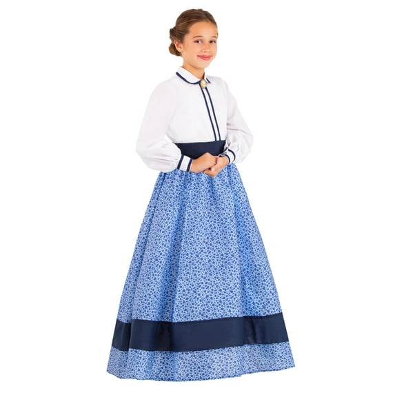 FUN Costumes Prairie Dress for Girls with Cameo Brooch for Children