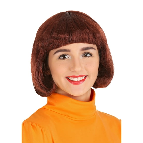 FUN Costumes Scooby Doo Velma Auburn Costume Wig with Bangs, for Adults