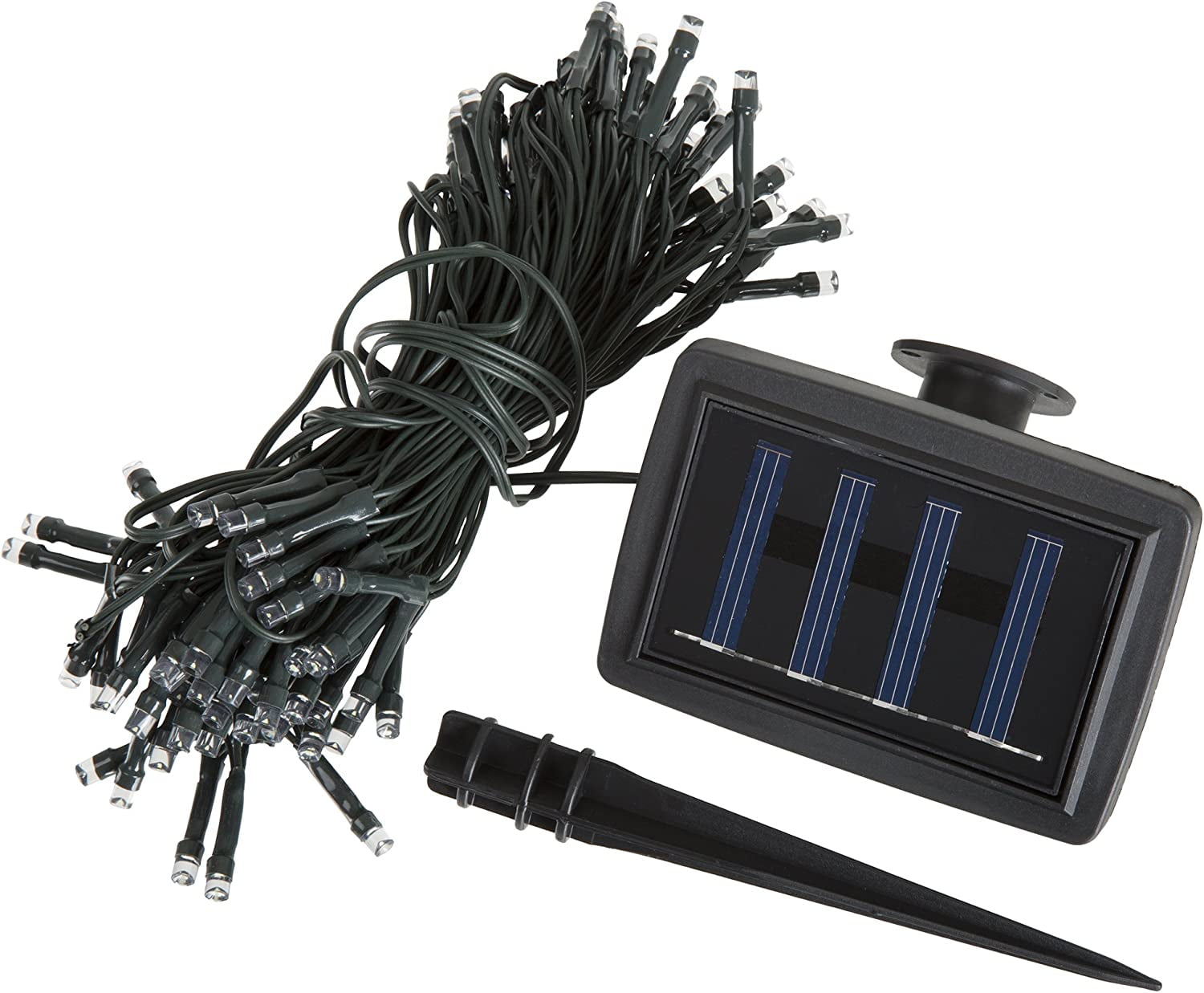 39-Foot Solar Powered White LED Outdoor String Lights