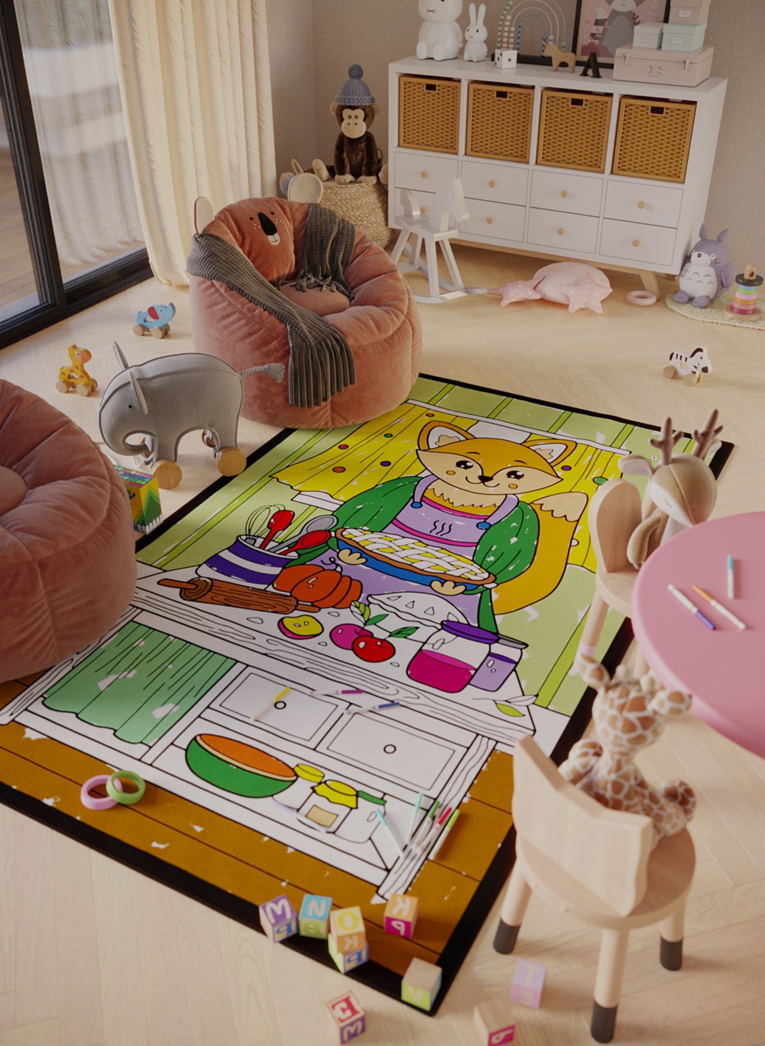 FUN Forest Animals Coloring Mat, Forest Folk Auntie Autumn's Kitchen ...