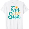 thumbnail image 1 of FUN IN THE SUN Family Summer Vacation T-Shirt100% pure cotton white short-sleeved T-shirts for men and women, 1 of 4