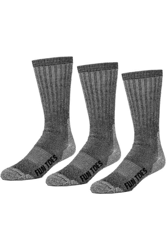3 pairs thermal insulated 80% merino wool socks men's, hiking size 10-13