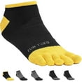 thumbnail image 1 of FUN TOES Men Toe Socks Barefoot Running Socks Size 6-12 Value Pack of 5 Pairs, 1 of 2