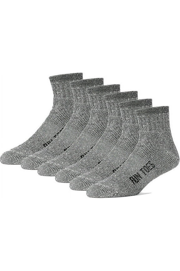 Merino Wool Hiking Socks: 6 Pairs with Arch Support, Cushioning for Men & Women.