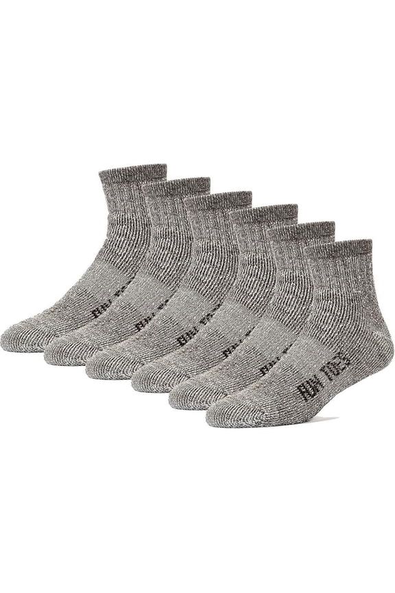 Merino Wool Hiking Socks: 6 Pairs with Arch Support, Cushioning for Men & Women.