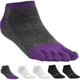 thumbnail image 1 of FUN TOES Women Toe Socks Barefoot Running Socks Size 9-11 Value Pack of 5 Pairs, 1 of 4