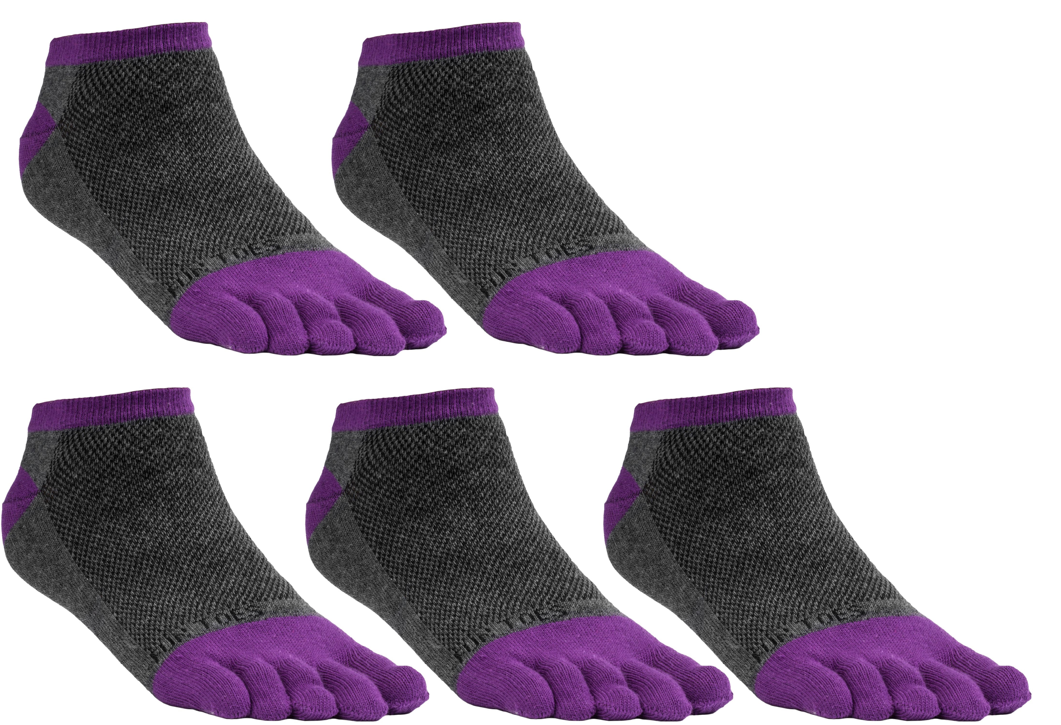 FUN TOES Women Toe Socks Barefoot Running Socks Size 911 Value Pack of