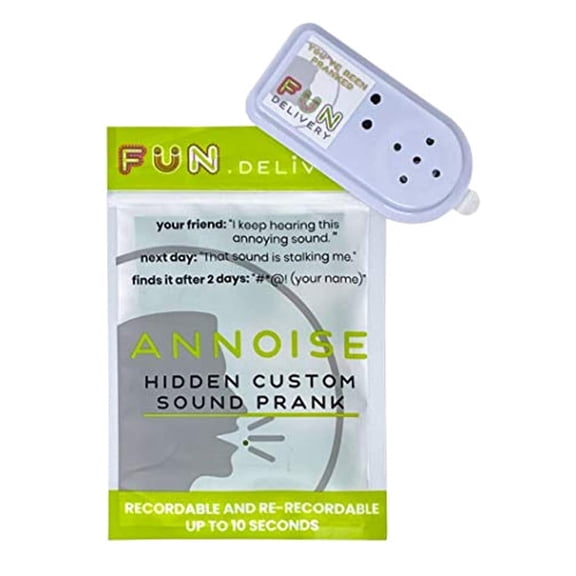 FUN delivery Annoying Custom Sound Prank Device Recordable Hidden Noise Maker for Stealth Pranks Office, Friends and Gag Gift for Teens & Adults