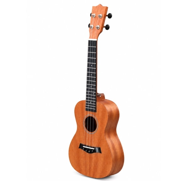 FUNA 26 Inch Mahogany Ukulele Natural Wood Acoustic Four String Guitar with Complete Starter Accessories Kit for Beginner Adults Students