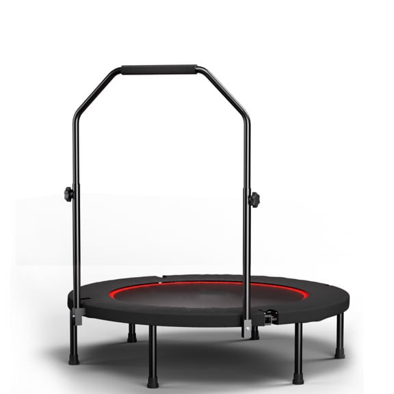 FUNA 40 Inch Foldable Trampoline Premium Bungee Rebounder with Handle Black