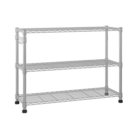 FUNA 6-Tier NSF-Certified Steel Wire Shelving Unit Freely Assembled Detachable Storage Rack with Wheels & Leveling Feet Adjustable Metal Organizer Shelf for Kitchen Garage Restaurant