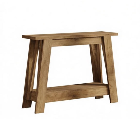 FUNA Modern Farmhouse Console Table 2-Tier Open Shelf Narrow Sofa Table Supports 110lbs for Entryway Hallway